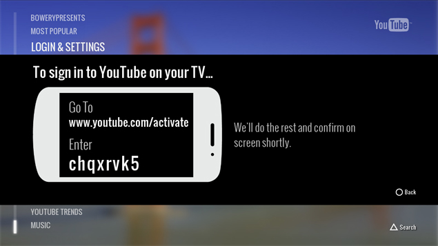 click here to activate tv